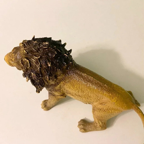 Vintage AAA Lion Hard Rubber PVC Figure 7 Inch Long Collectible Toy - Picture 6 of 10